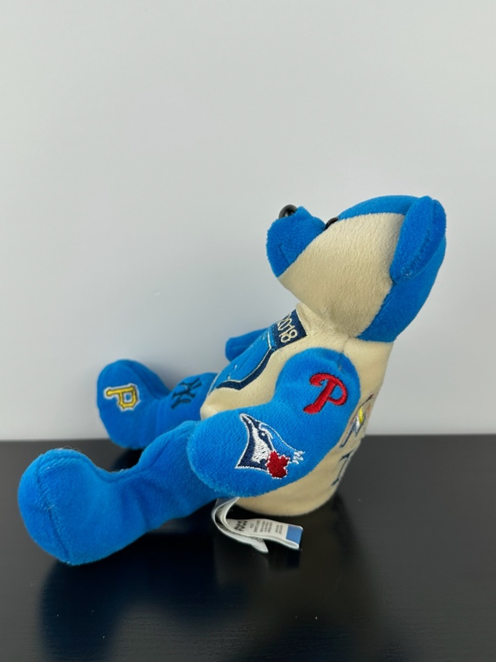 Foco MLB Rare 2018 Baseball Logo Teddy Bear 8" Blue & White Plush Stuffed Animal - Picture 4 of 6